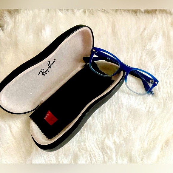 ✨RAY BAN✨ Classic Blue on Grey Gradient Square Full Rim Eyeglasses Frames - Picture 1 of 7